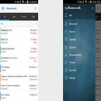 Split screen: on the left, an email inbox with messages and dates; on the right, a menu with homework categories like Q&A and Quizzes—ideal for young creators or digital parenting guides on kids’ content creation and online safety.